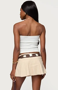 Edikted Layered Textured Knit Strapless Top