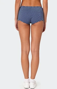 Edikted Levia Striped Micro Shorts