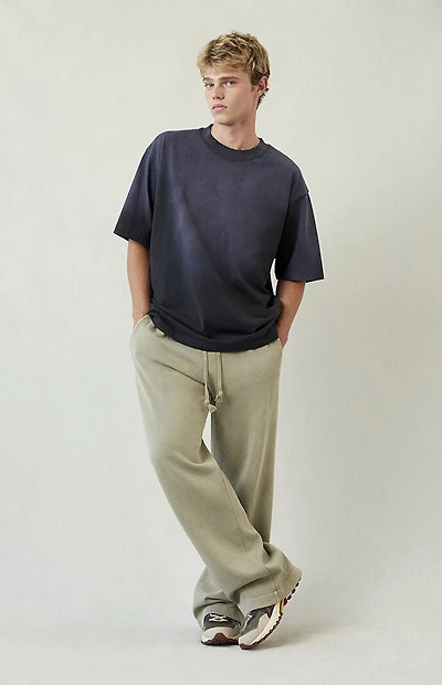 Pacsun Green Fleece Extreme Baggy Sweatpants