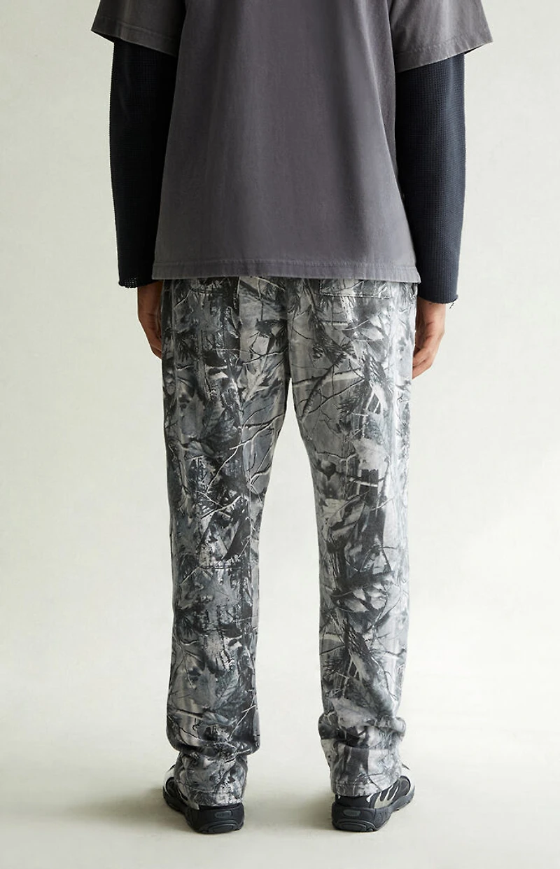 Pacsun Gray Camo Straight Leg Sweatpants