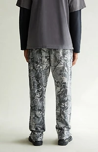 Pacsun Gray Camo Straight Leg Sweatpants