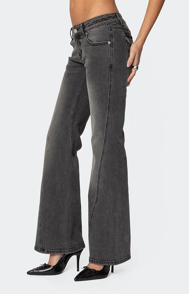 Edikted Colton Bootcut Low Rise Jeans
