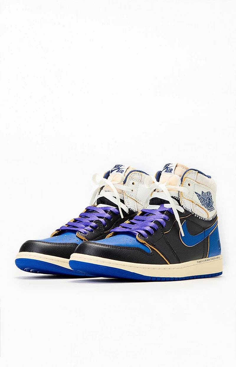 Air Jordan 1 x Fragment Design Union LA Retro High OG Sport Royal Shoes