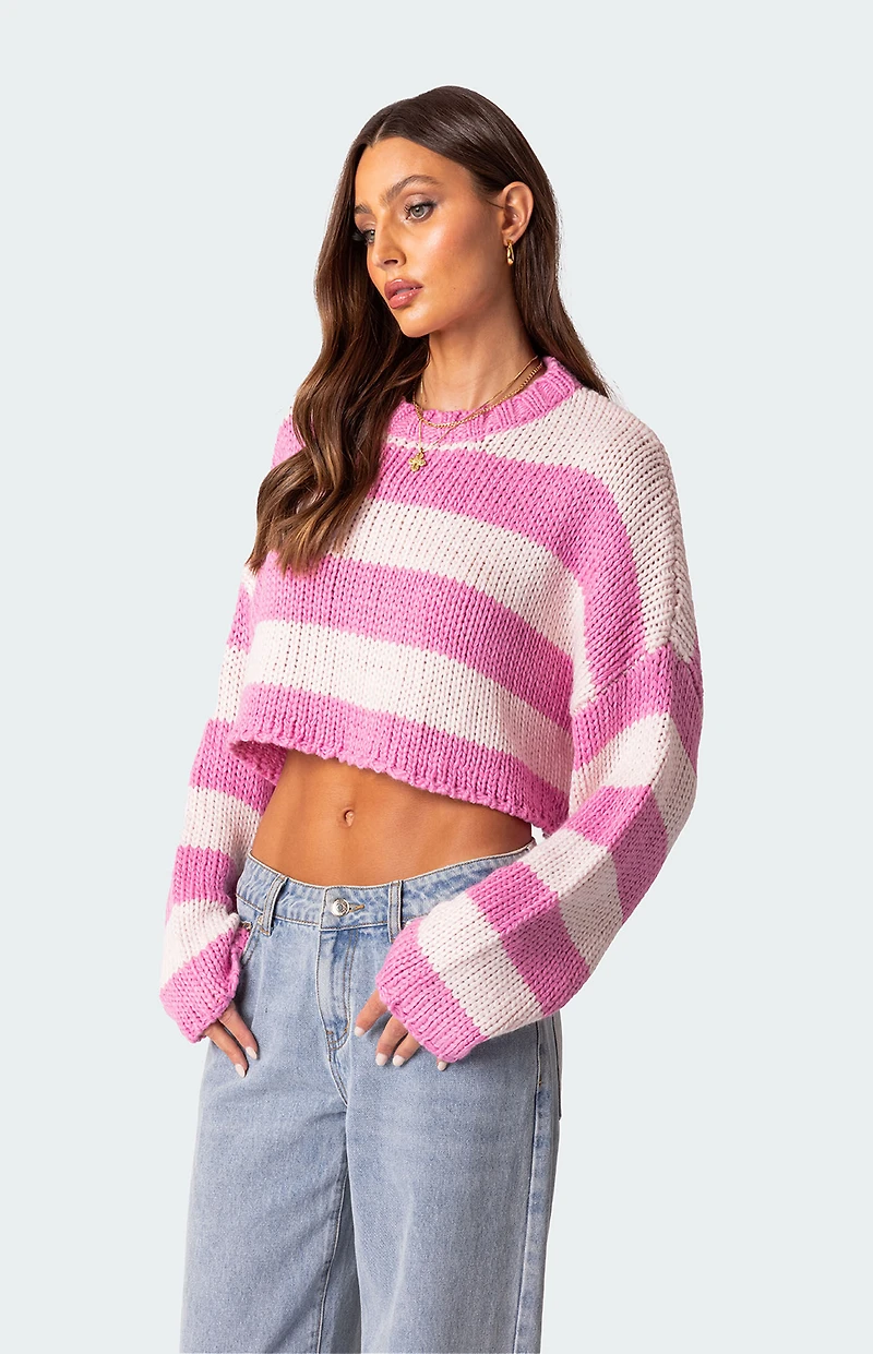 Edikted Ozzy Cropped Knitted Sweater