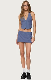 Edikted Frankey Pinstripe Mini Skort