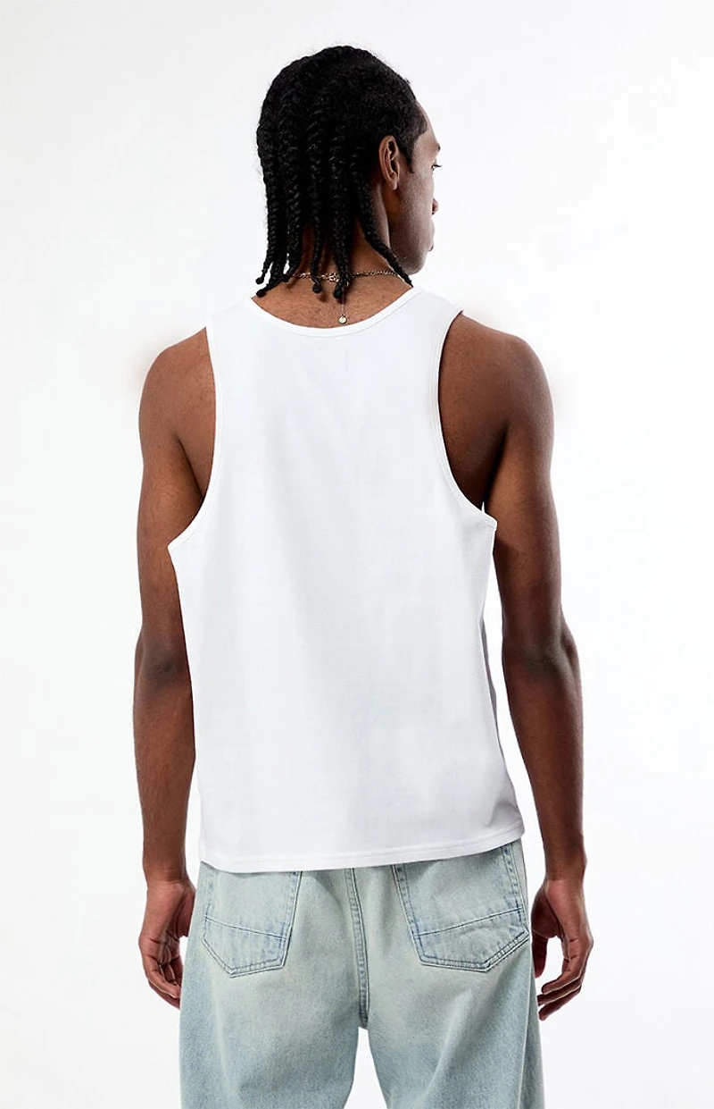 Pacsun LA Script Embroidered Ribbed Muscle Tank Top