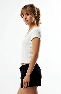 Your Favorite Dakota Square Neck Lace T-Shirt