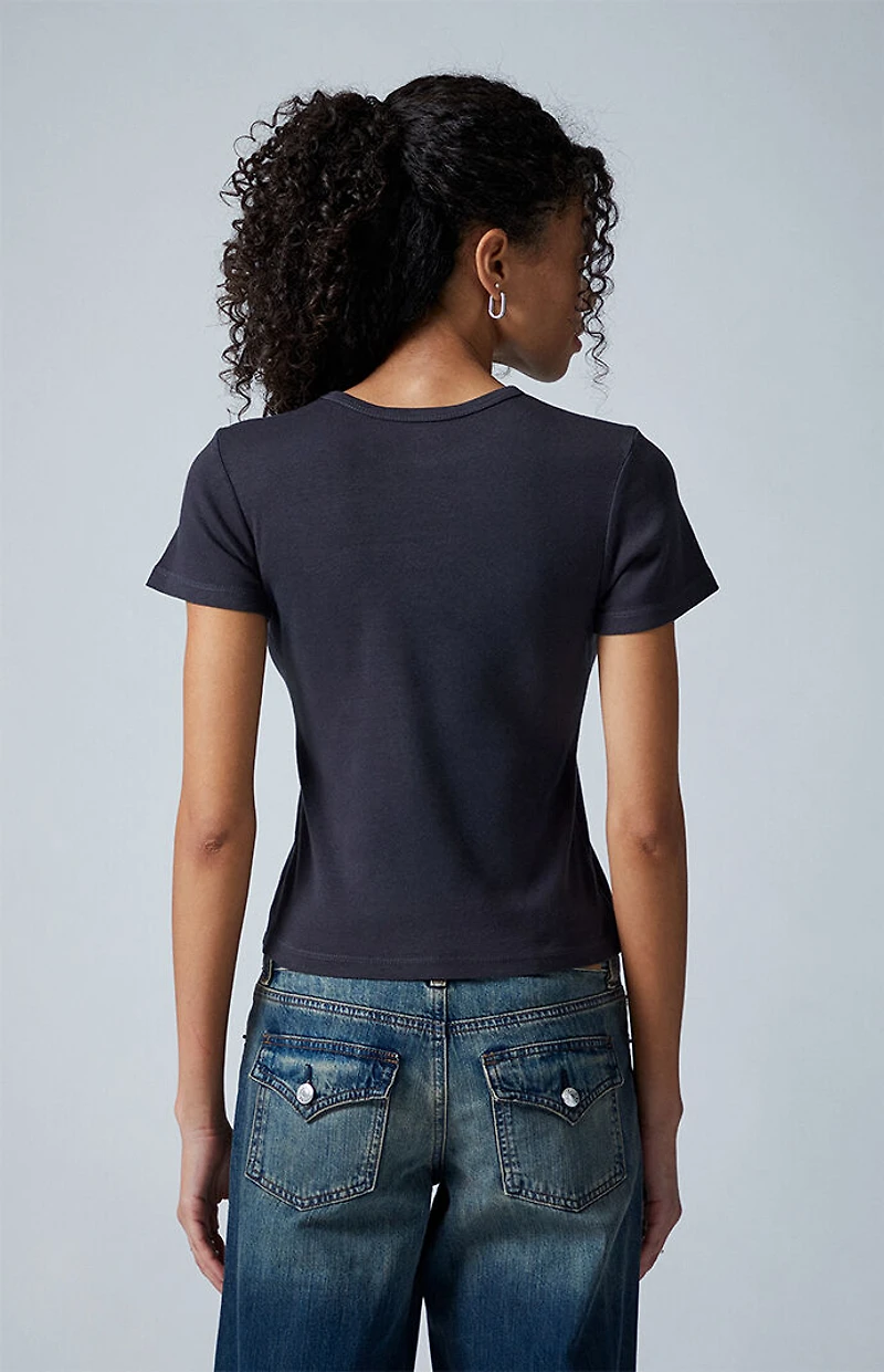 Third Charm Quad Star 1980 Embroidered Skimmer T-Shirt