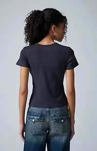 Third Charm Quad Star 1980 Embroidered Skimmer T-Shirt