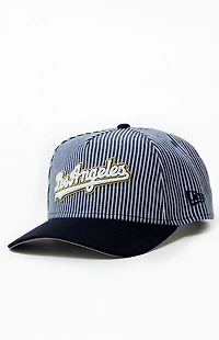 New Era x PS Reserve LA Dodgers Striped Denim 9FORTY Hat