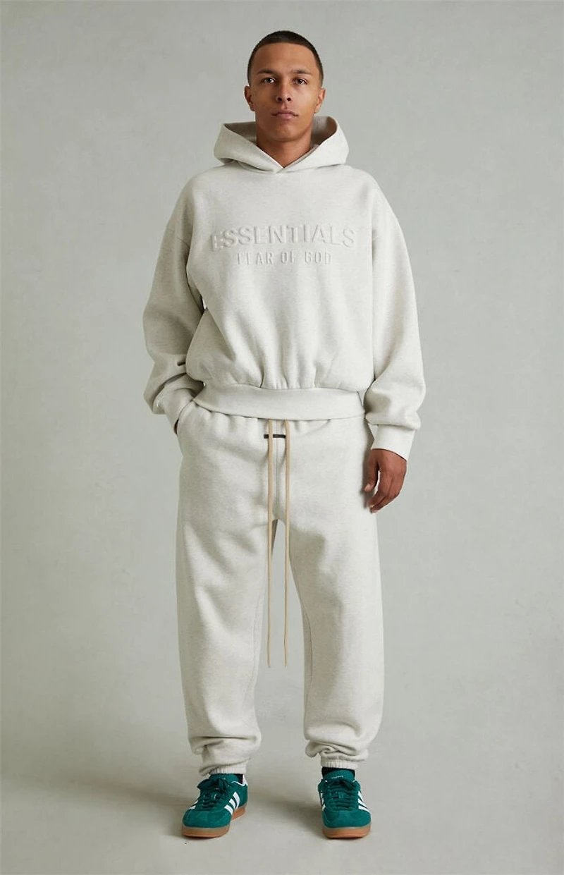 Fear of God ESSENTIALS Heather Oatmeal Classic Fleece Sweatpants