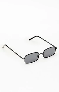 Pacsun Black Metal Rectangle Sunglasses