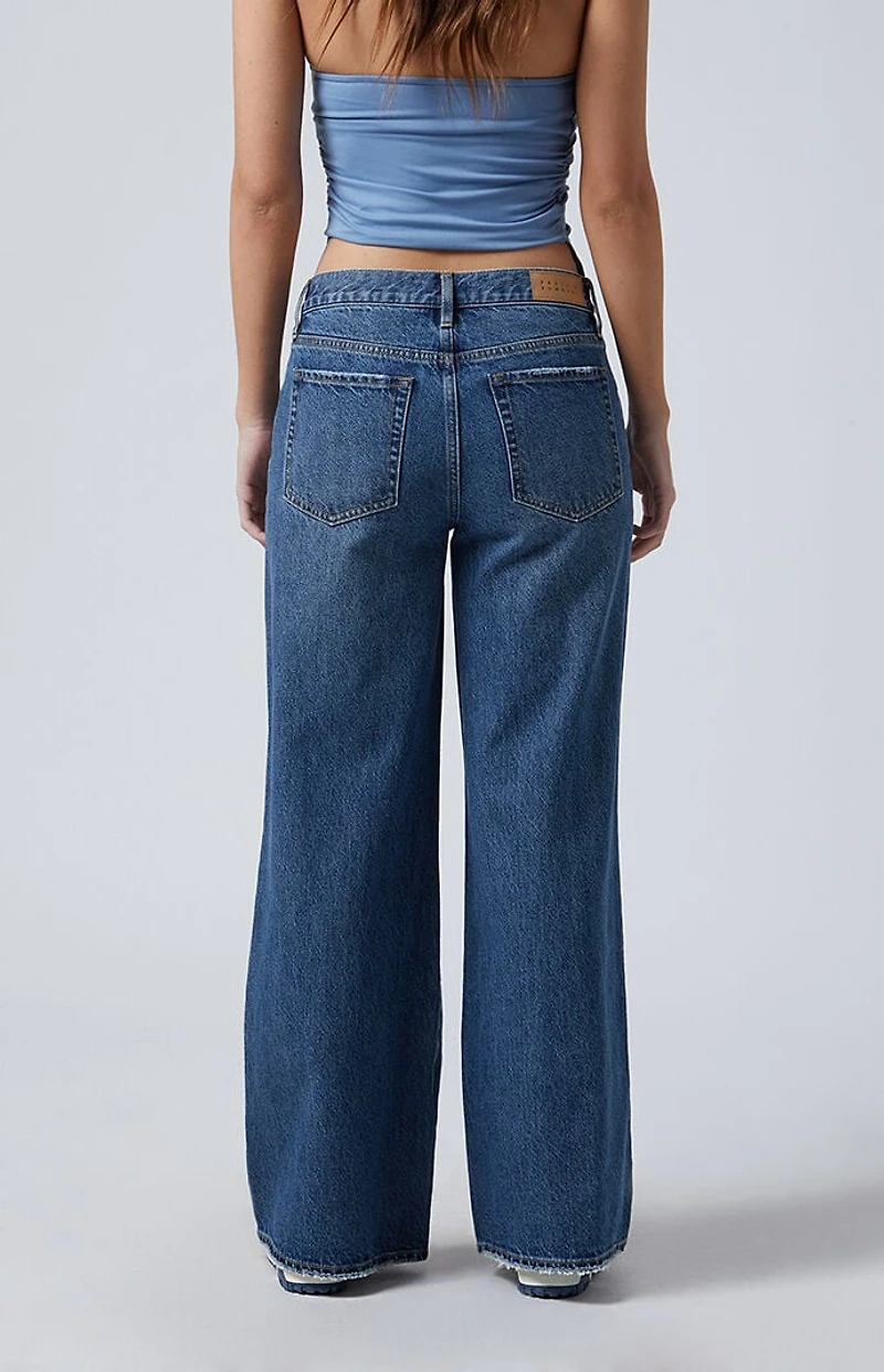 Pacsun Lena Low Rise Super Baggy Jeans Dark Indigo