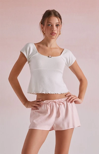 Beverly and Beck Maggie Pointelle T-Shirt