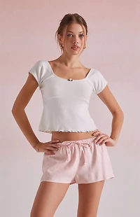 Beverly and Beck Maggie Pointelle T-Shirt