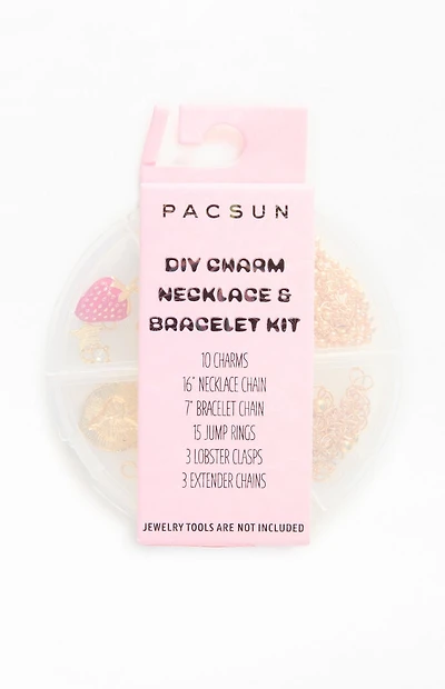LA Hearts Gold DIY Cham Necklace & Bracelet Kit