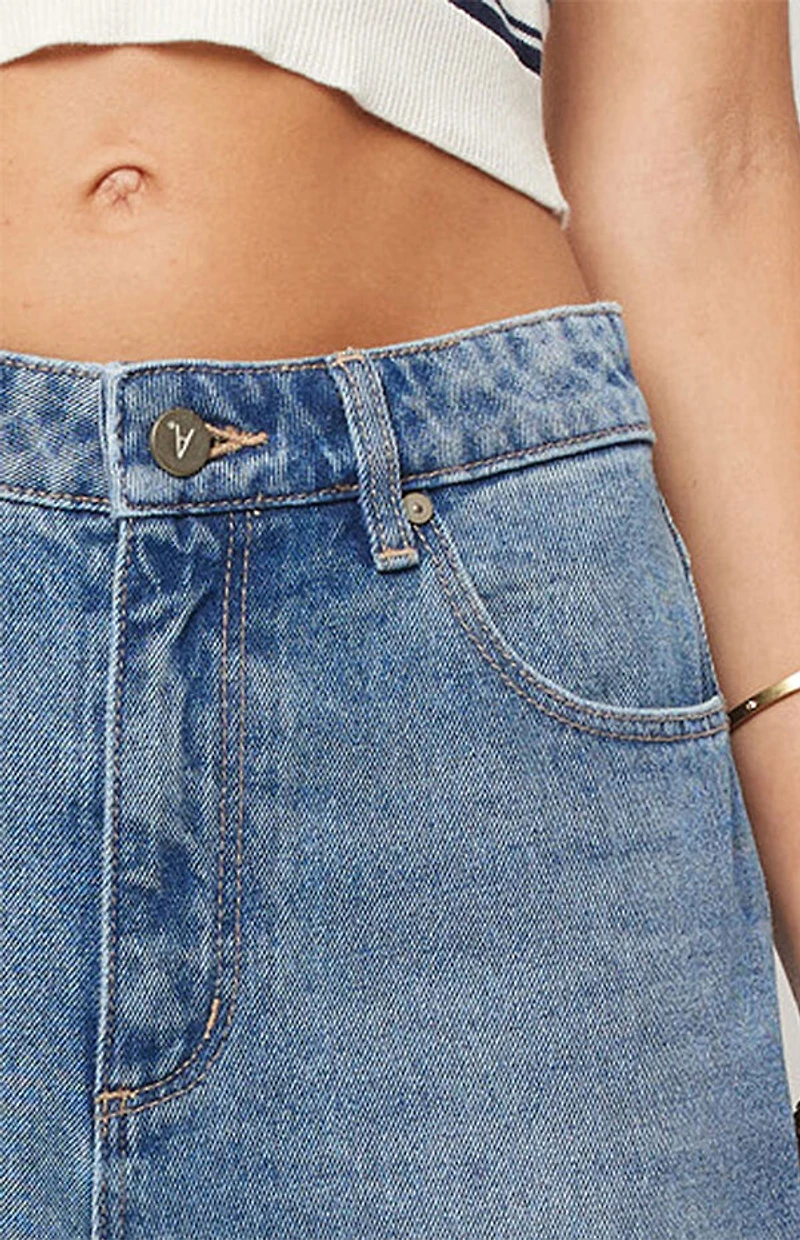 ABRAND Medium Blue 99 Paloma Low Rise Baggy Jeans