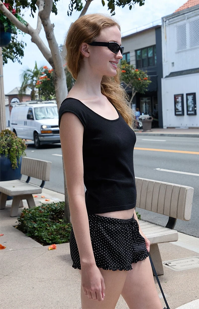 John Galt Black Soft Knit Tank Top