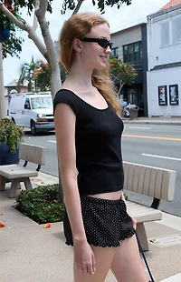 John Galt Black Soft Knit Tank Top