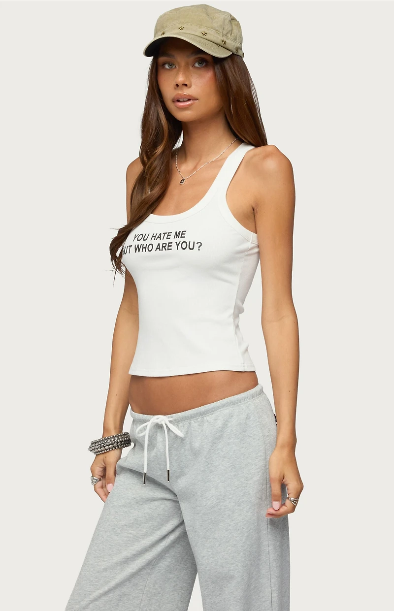 Edikted Who Are You Tank Top