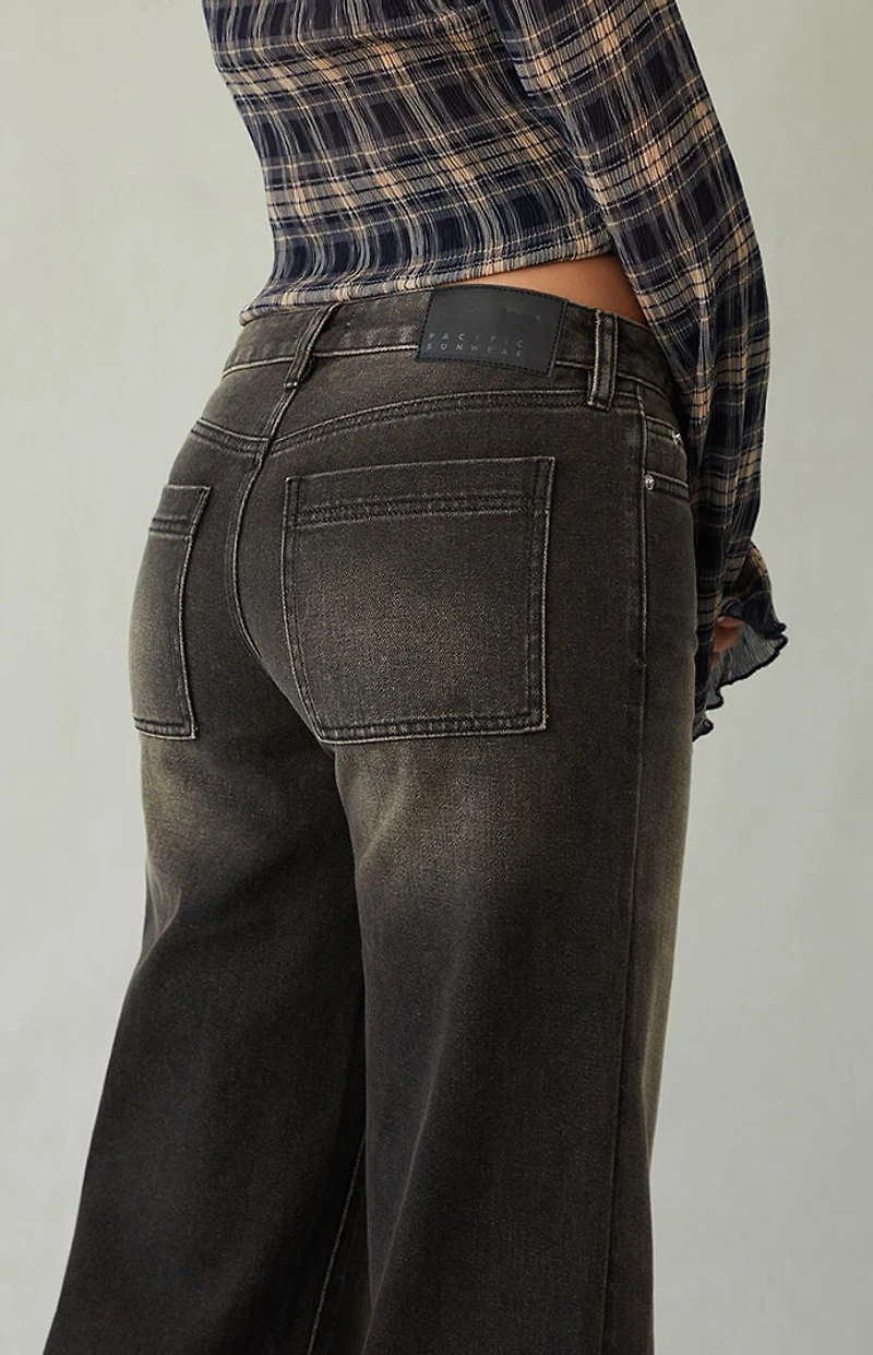 Pacsun Casey Low Rise Baggy Jeans Black Tinted