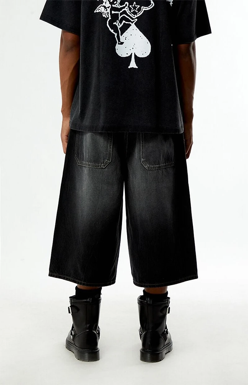 Pacsun Blaine Ultra Baggy Shorts Washed Black