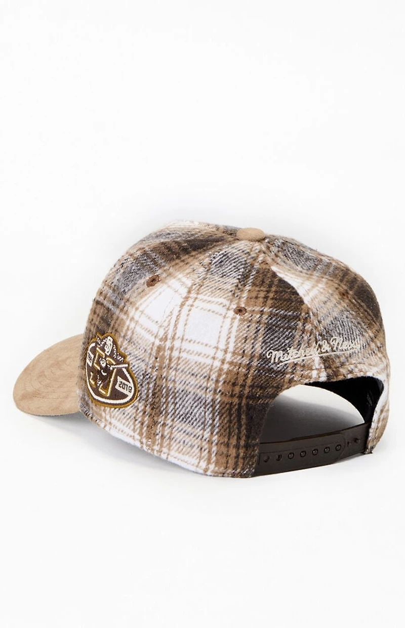 Mitchell & Ness MLB Plaid San Diego Padres Pro Snapback Hat
