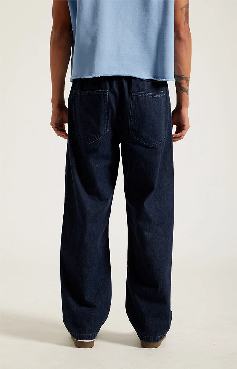Pacsun Dark Blue Straight Drawstring Pants