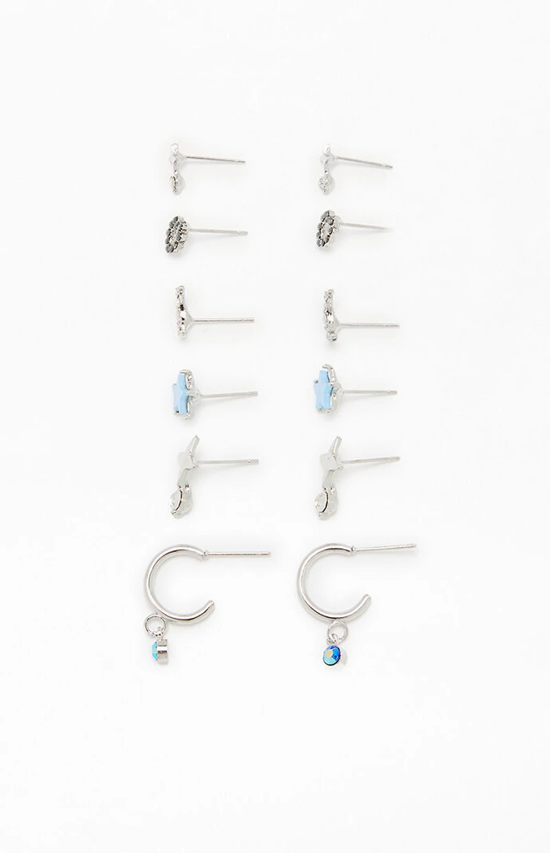 LA Hearts 6 Pack Star Earrings