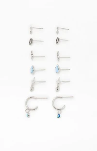 LA Hearts 6 Pack Star Earrings