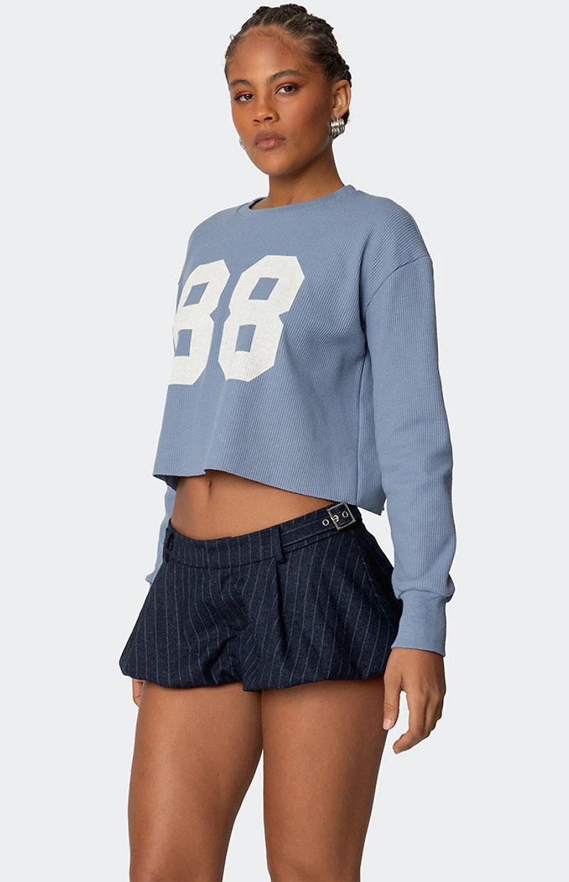 Edikted 88 Waffle Long Sleeve T-Shirt