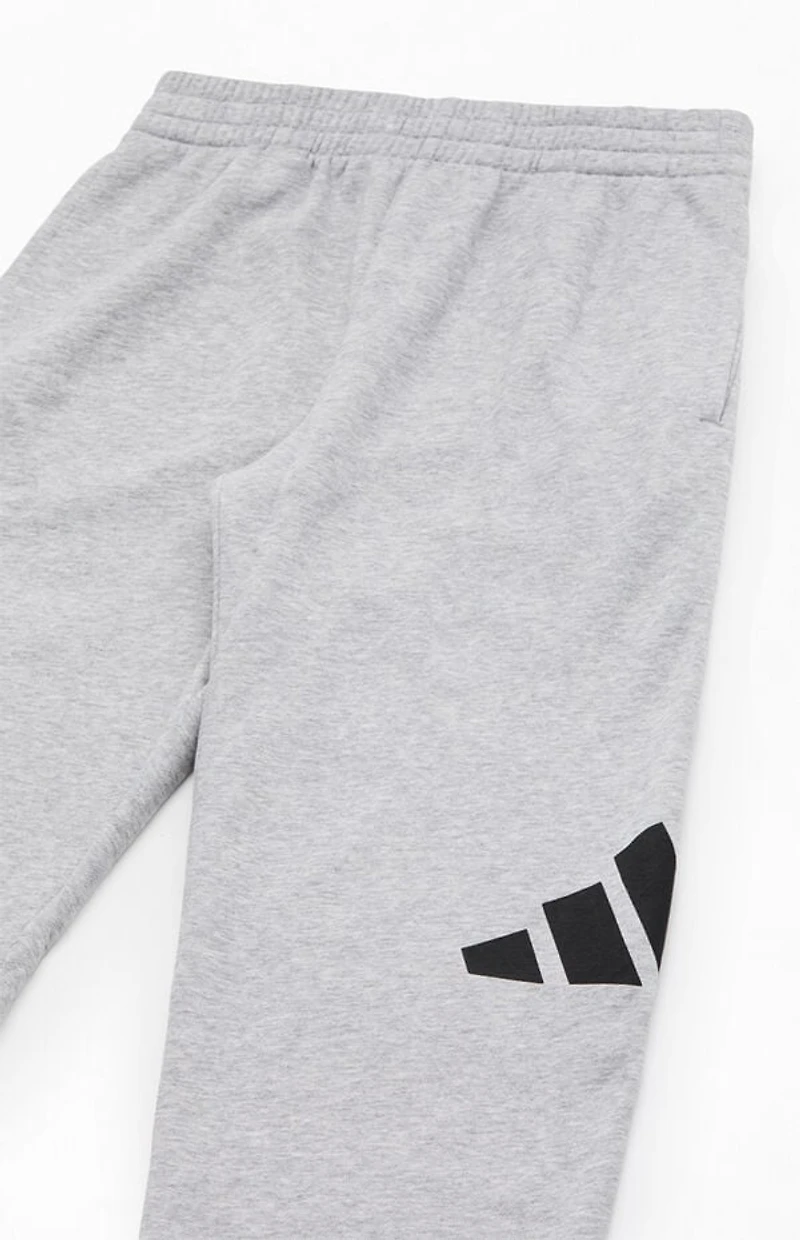 adidas Kids Heather Grey Essential Logo Jogger Sweatpants