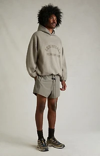 Fear of God ESSENTIALS Heather Grey Dust Nylon Fleece Hoodie