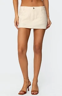 Edikted Addey Linen Look Mini Skort