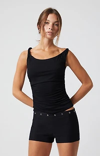 Third Charm Eyelet Micro Shorts