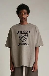Fear of God ESSENTIALS Heather Grey Heavy Crew Neck T-Shirt