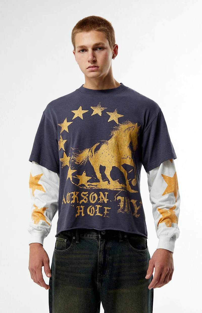Pacsun Jackson Hole 2fer Long Sleeve T-Shirt