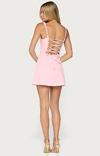 Edikted Cristina Ruffle Flare Mini Dress