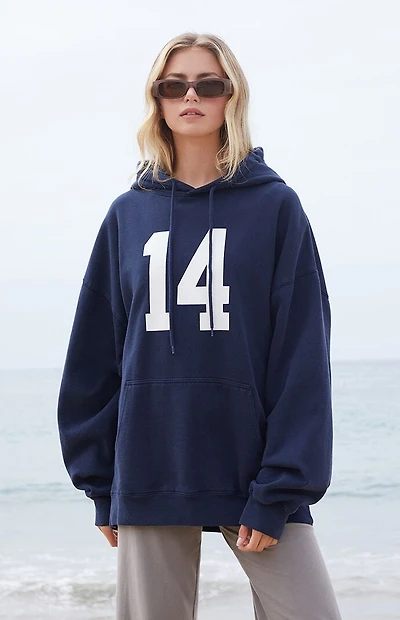 John Galt Blue Christie 14 Oversized Hoodie