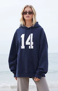 John Galt Blue Christie 14 Oversized Hoodie