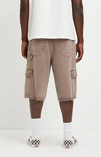 Pacsun Austin Extreme Baggy Jean Shorts Cargo Brown