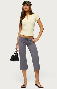 Edikted Milene Contrast Terry Capri Pants