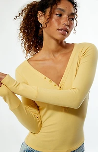 Your Favorite Payton Long Sleeve Henley Top