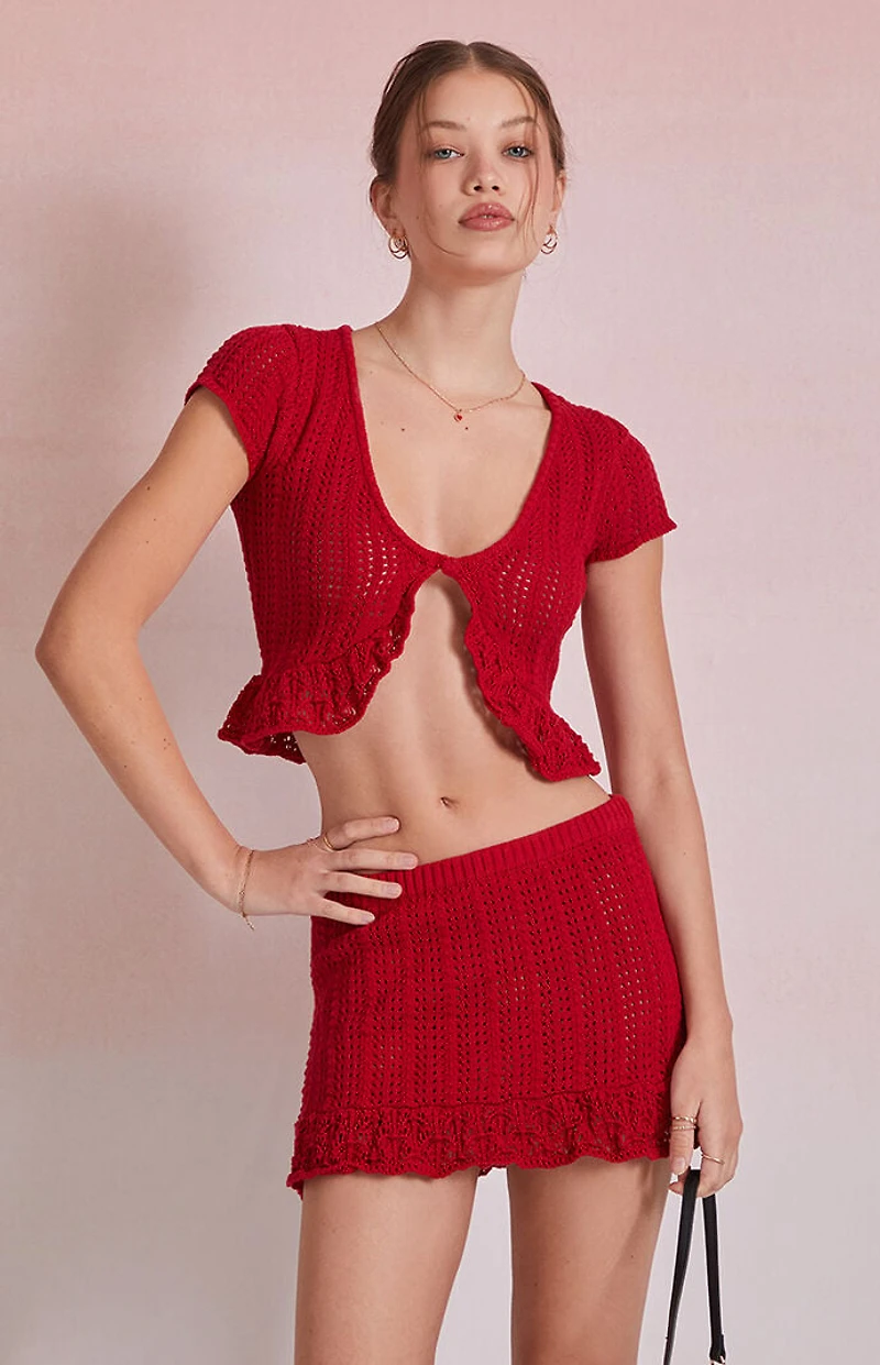 Beverly and Beck Elenah Crochet Top