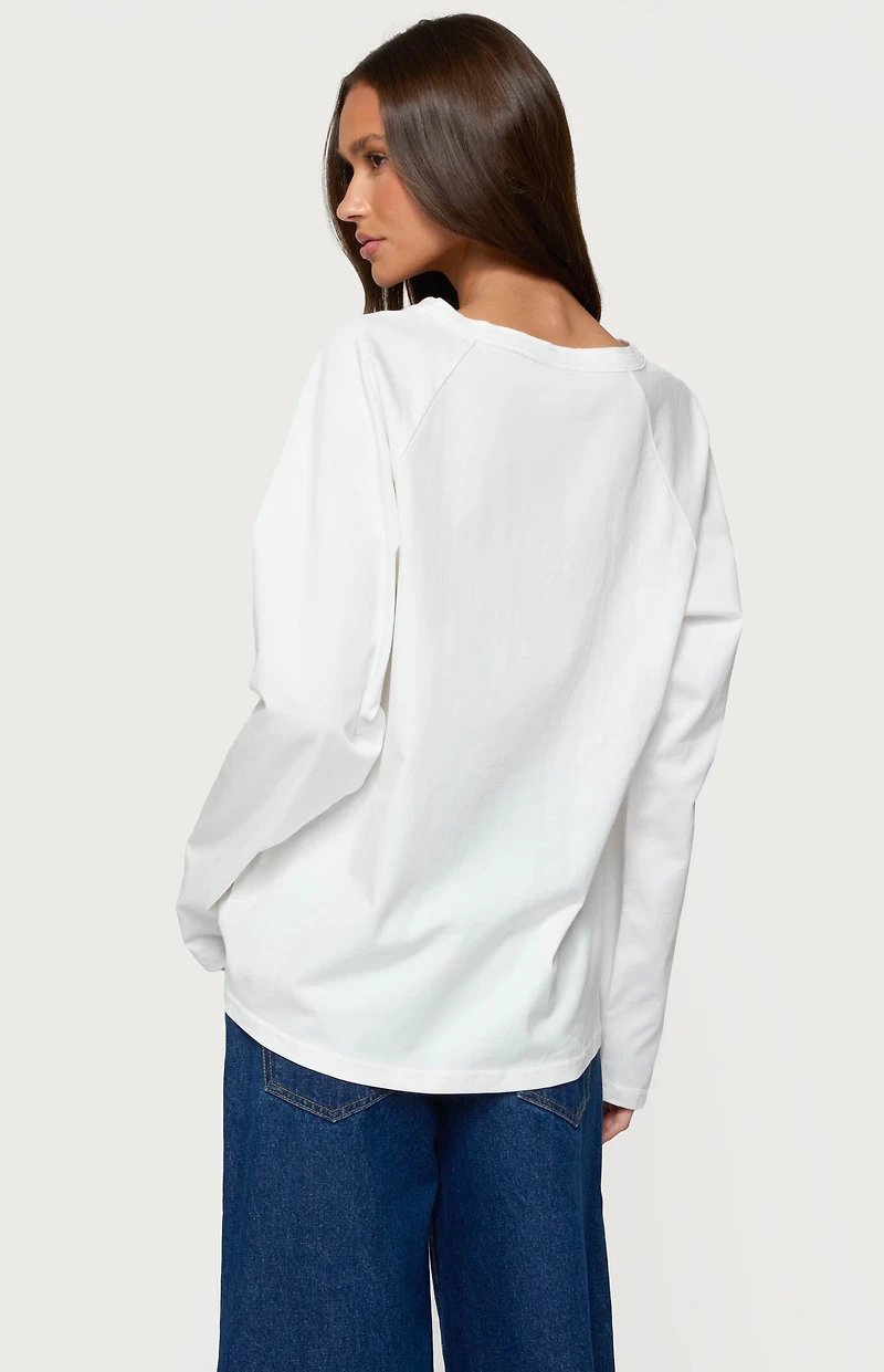 Edikted Cyrus Henley Oversized Top