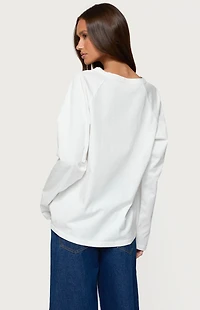 Edikted Cyrus Henley Oversized Top