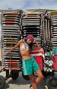 Pacsun Patchwork Floral Summer Triangle Bikini Top