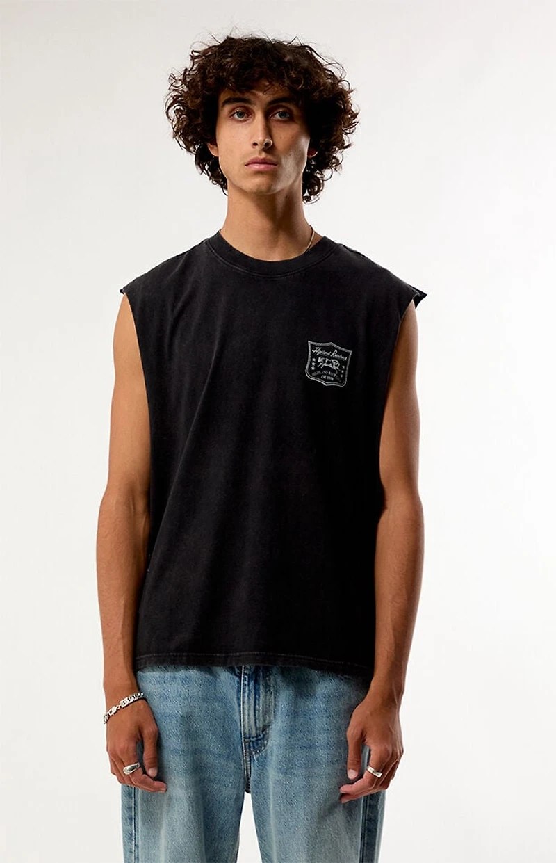 Pacsun Highland Racetrack Cutoff Muscle T-Shirt