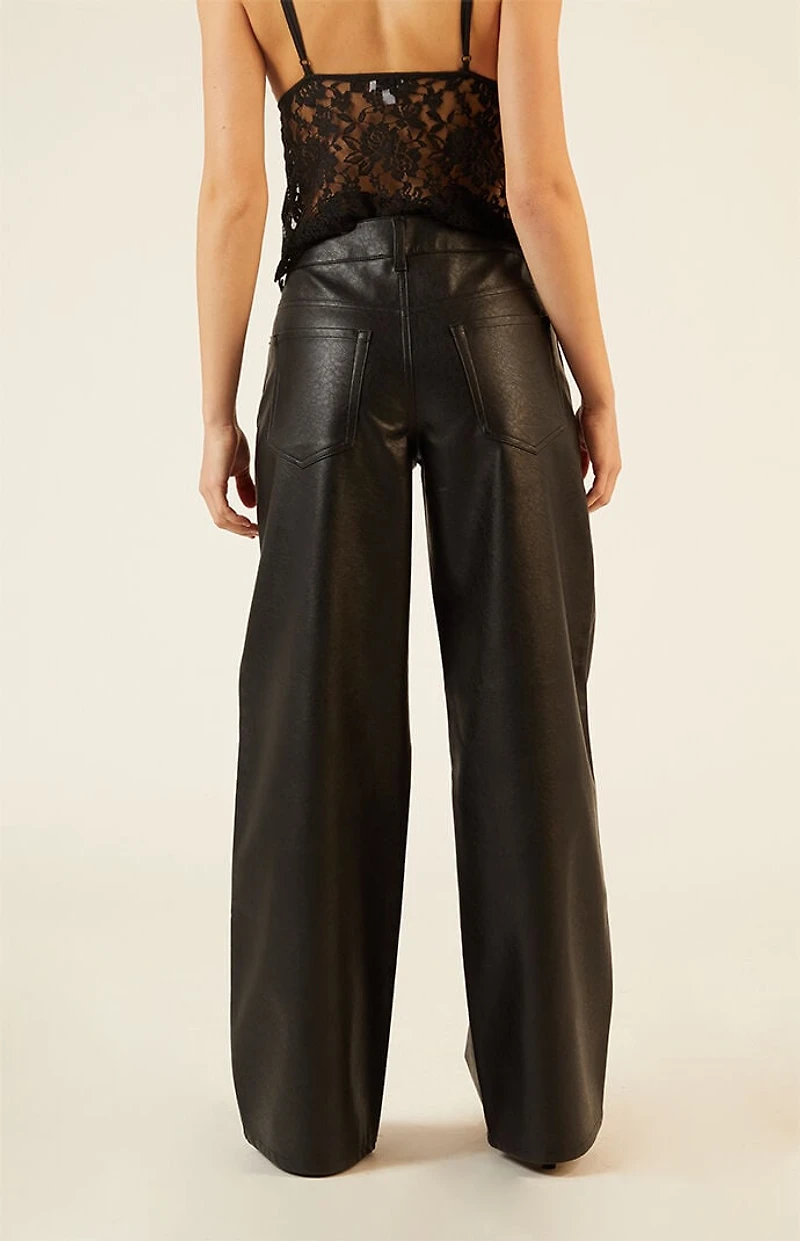 LA Hearts Faux Leather Wide Leg Pants