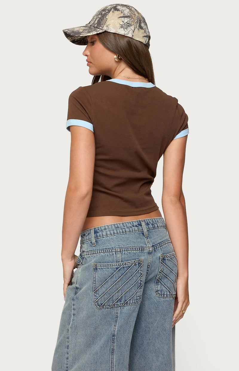 Edikted Zeke Contrast T-Shirt